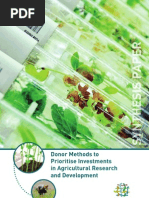 Download Platform synthesis paper__ Donor methods to prioritise investments in agricultural research and development by Global Donor Platform for Rural Development SN108026479 doc pdf