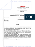 2012-09-25 (CDCA) - Judd V Obama - ORDER Denying Ex-Parte Hearing - ECF 9