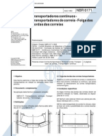 NBR 6171 PB 480 - II - Transportadores Continuos - Transportadores de Correia - Folga Das Bordas