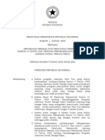 PP No 1 TH 2009 TTG Perubahan Ke-Vi Atas PP No 14 TH 1993 TTG Penyelenggaraan Program Jamsostek