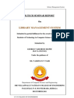 Library Management System: B.Tech Seminar Report