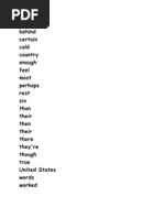 Spelling List 4