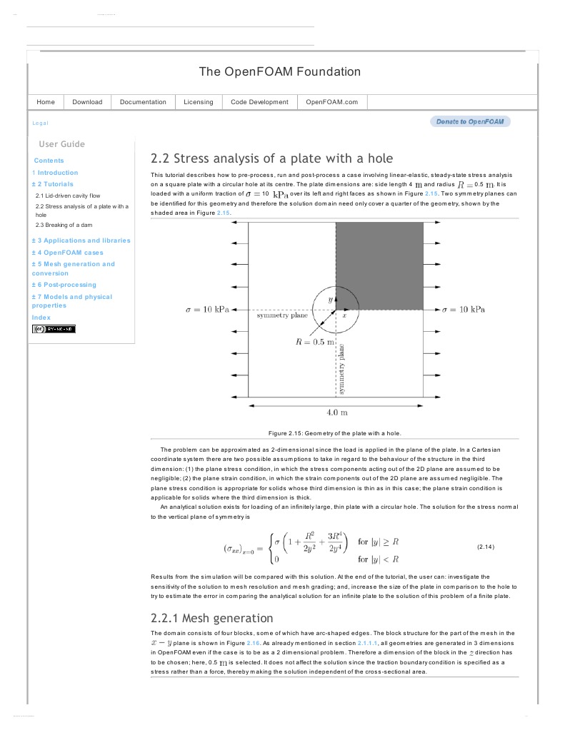 Stress Analysis of A Plate With A Hole | PDF | Stress–Strain Analysis ...