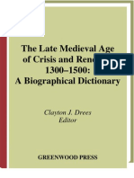 Drees, Clayton J., Ed. - The Late Medieval Age of Crisis and Renewal, 1300-1500 A Biographical Dictionary