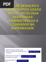 TIPO DE SEDAÇÃO E PSICOTRÓPICO USADO NA UTI