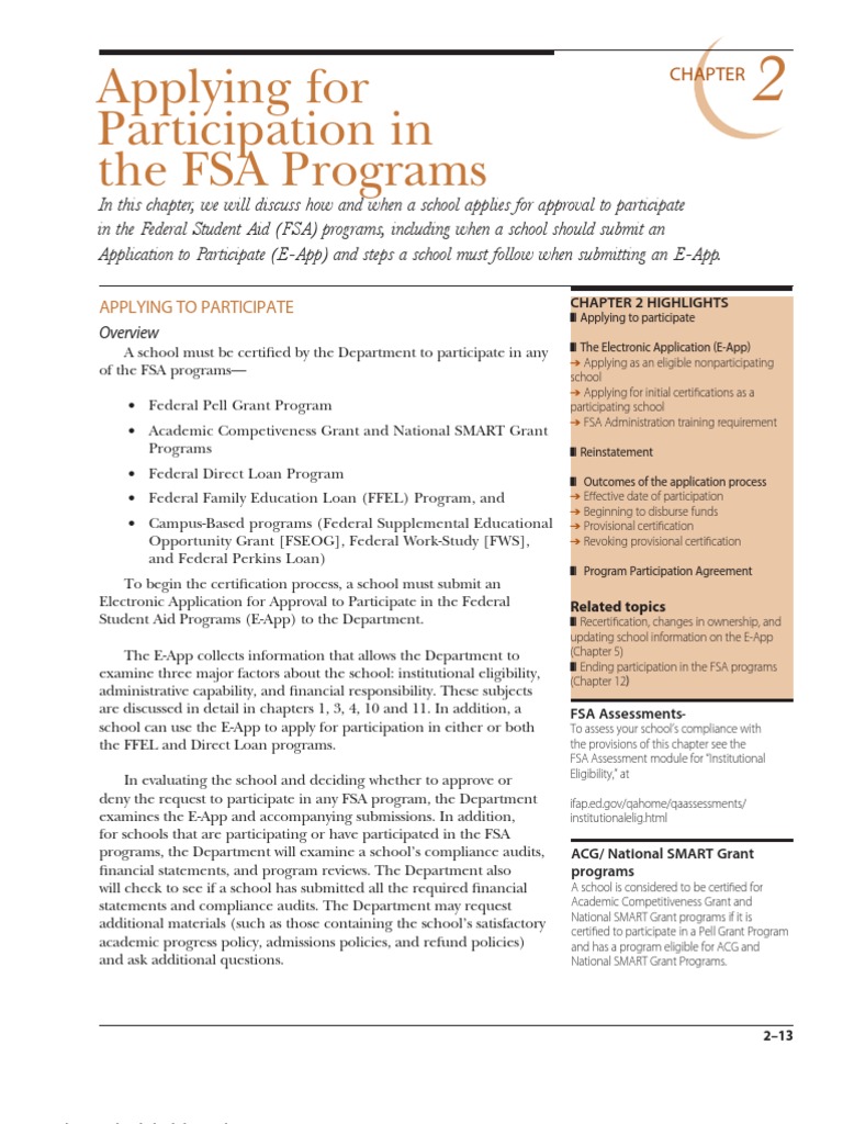 FSA Program Application Process Guide | PDF