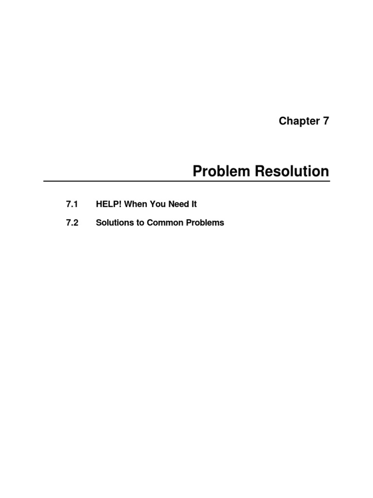 SSCR Problem Resolution Guide | PDF