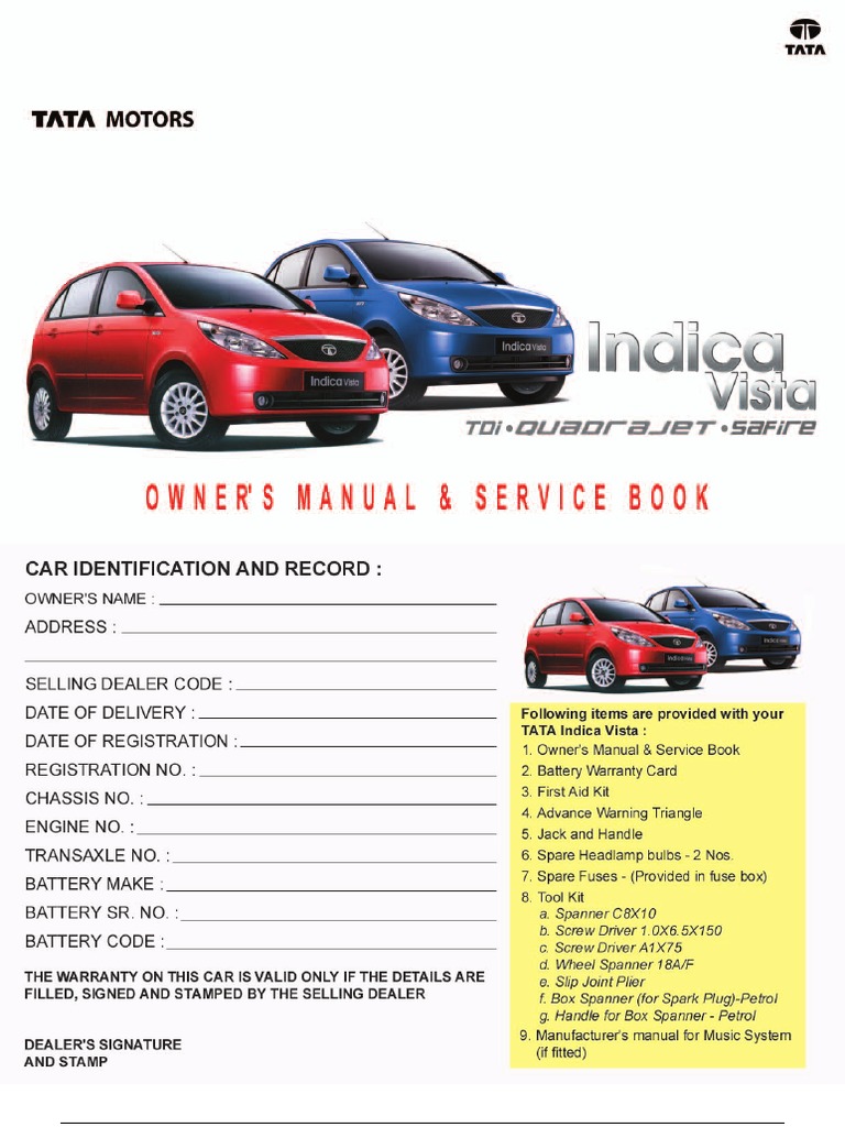 Tata Vista Quadrajet Safire TDi Engines