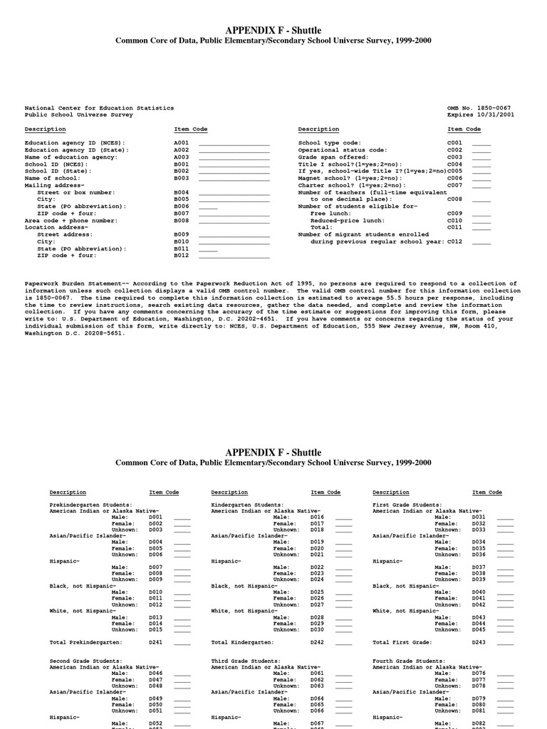Public School Data Survey 1999-2000 | PDF | White Americans | Race And ...