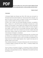 Professor de Apoio, Seu Papel e Sua Atuação Na Escolarização de Estudantes Com Necessidades Educacionais Especiais em Goiás