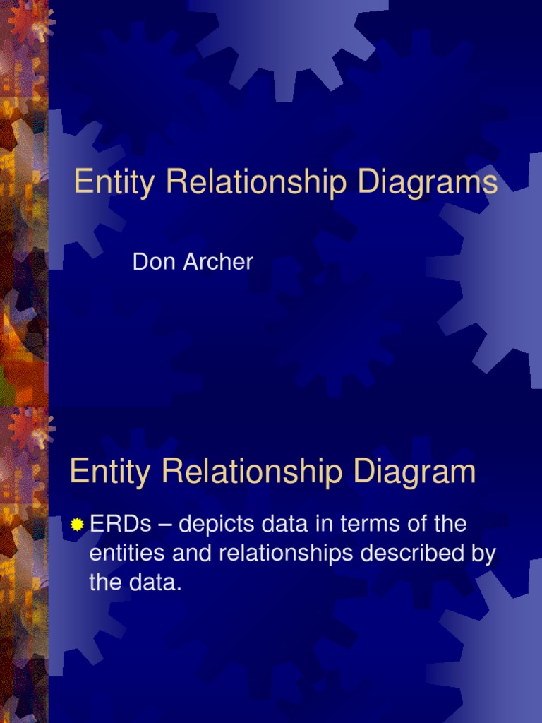 Entity Relationship Diagrams Don Archer PDF Zip Code Course Credit