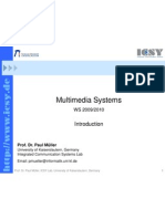 Multimedia Systems: Prof. Dr. Paul Müller