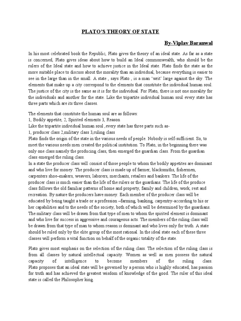 Plato's Ideal State Examining the Philosopher's Theories of Justice
