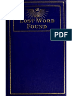 Buck J.D. - The Lost Word Found in the Great Work
