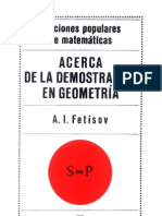 A.I. Fetísov . - Acerca de La Demostración en Geometría