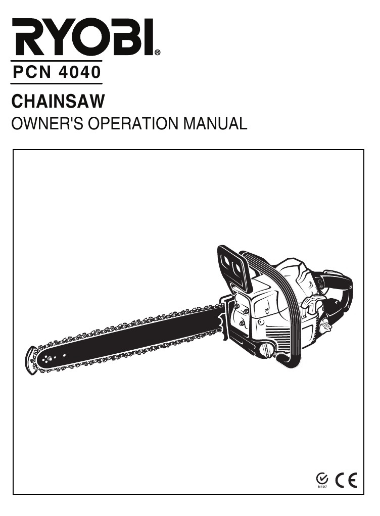 Ryobi Chain Saw Manual PDF Pruning Gasoline