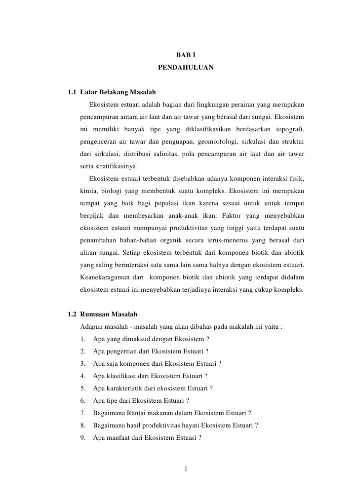 Ekosistem Estuari Muara