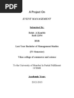 Download Project Report on Event Management by RKinterprise SN108464088 doc pdf