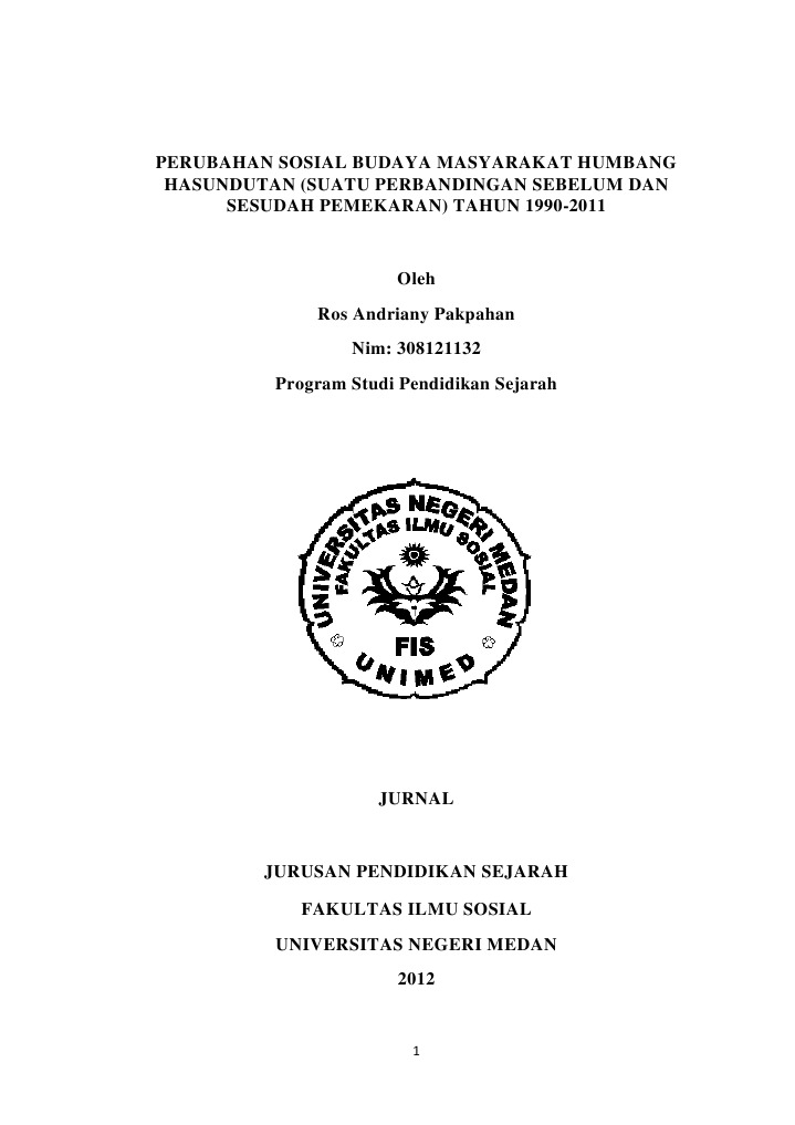 Jurnal Perubahan Sosial