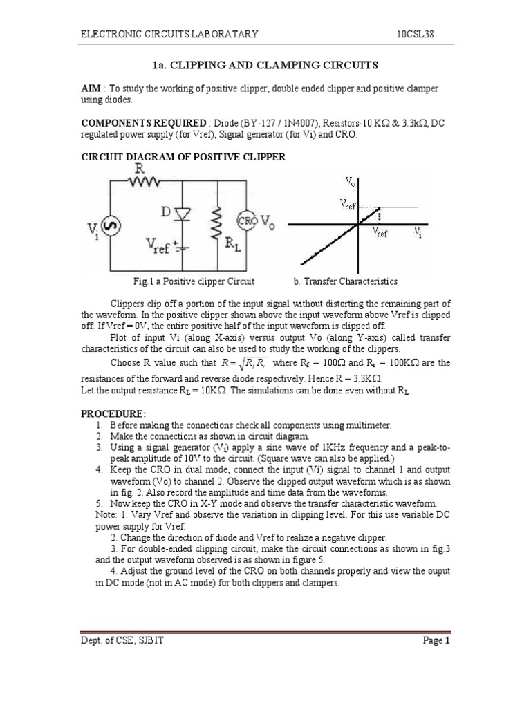 EC Lab Manual Electrical Circuits Electrical Engineering