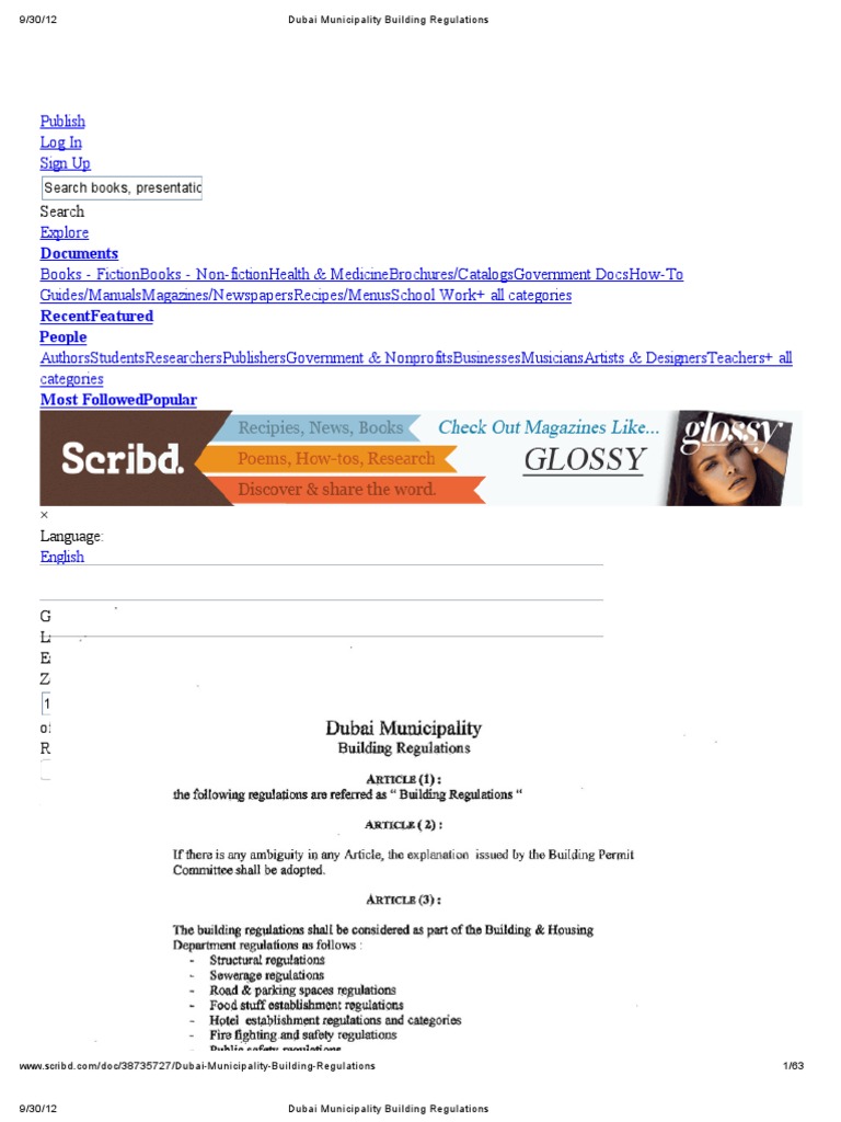 Dubai Municipality Building Regulations PDF Multimedia  2.0