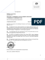 Building Commission and Plumbing Industry Commission Agreement 20102