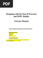 Designing With The Nios II Processor and SOPC Builder Exercise Manual