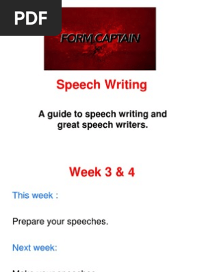 Speech Writing