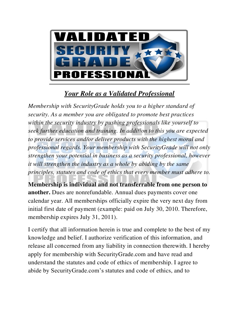 SecurityGrade Membership Ethics | PDF | Confidentiality | Common Law