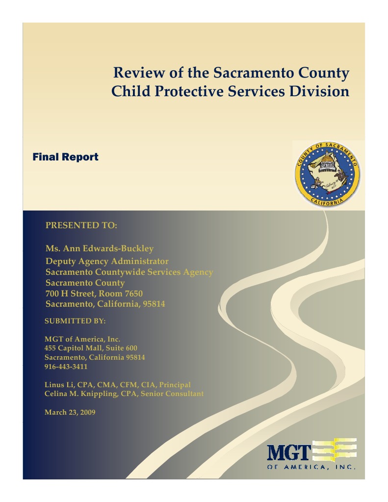 Review of The Sacramento County Child Protective Services Division MGT (Mar  2009) | PDF | Child Protective Services | Turnover (Employment)