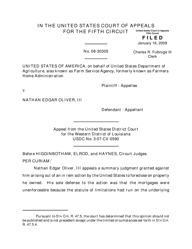 CASE Louisiana Law Statute of Limitations On Foreclosure Download