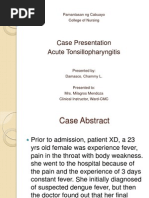 Case of tonsillitis picture
