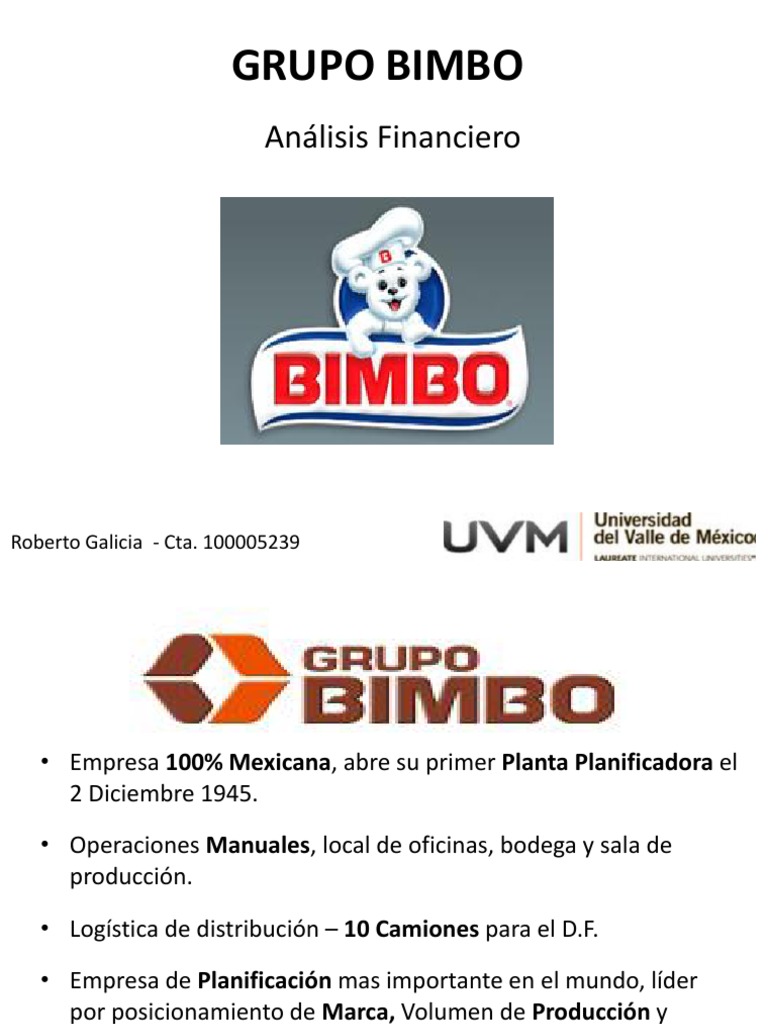 Grupo Bimbo Análisis Financiero