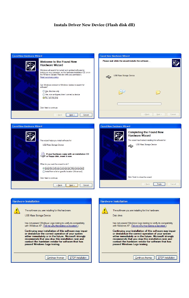 Instals Driver for Flash Disk Device | PDF
