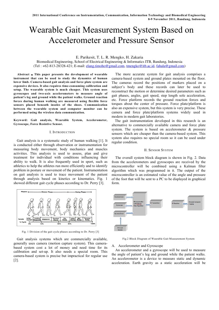 Wearable Gait Measurement System | PDF | Kalman Filter | Accelerometer