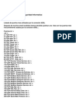 Xombra Listado de Puertos Mas Utilizados Por La Conexion ADSL