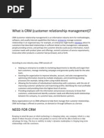 Unit - 1: What Is CRM (Customer Relationship Management) ?