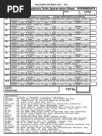 3 Intermediate Technical Drill Appreciation Sheets