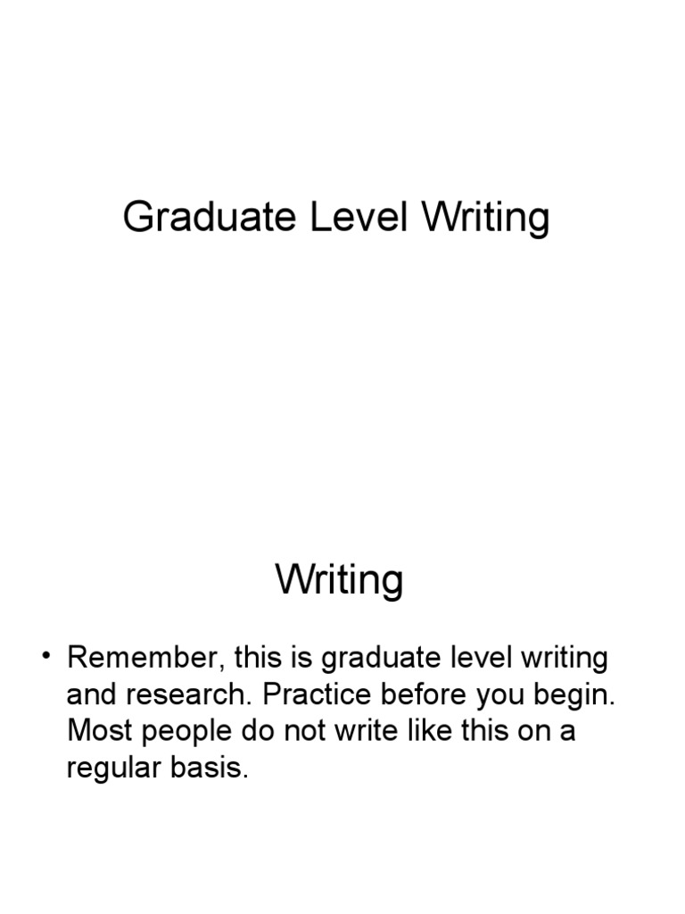 Graduate Writing Strategies for Success | PDF | Career & Growth ...
