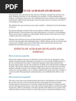 Effects of Acid Rain On Humans