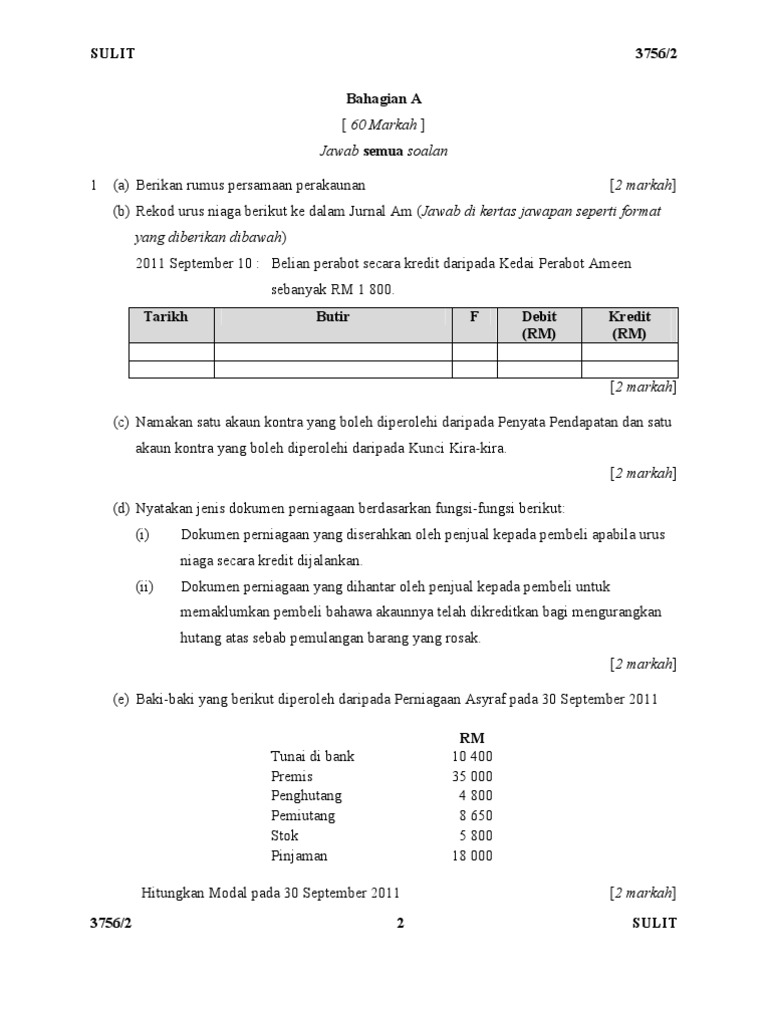 Jawapan Buku Teks Prinsip Perakaunan Tingkatan 4