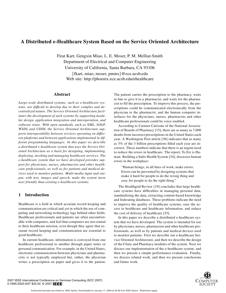 E Health Care System Pdf Service Oriented Architecture Personal