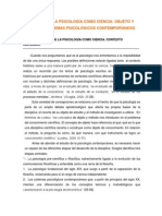 Psicologia Como Ciencia, Objeto y Método