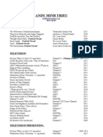 Andy Minh Trieu Acting Resume 2012