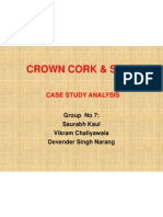 Crown Cork Case Study Analysis
