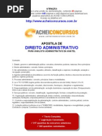 Apostila de Noções de Direito Administrativo para a Analista Administrativo da ANATEL