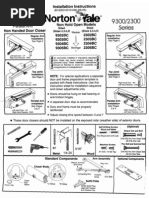 Owners Manual Norton Yale 9300 2300 Door Closer