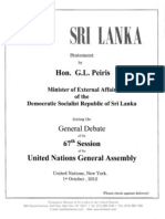 United Nations General Assembly: Hen. G.L. Peiris
