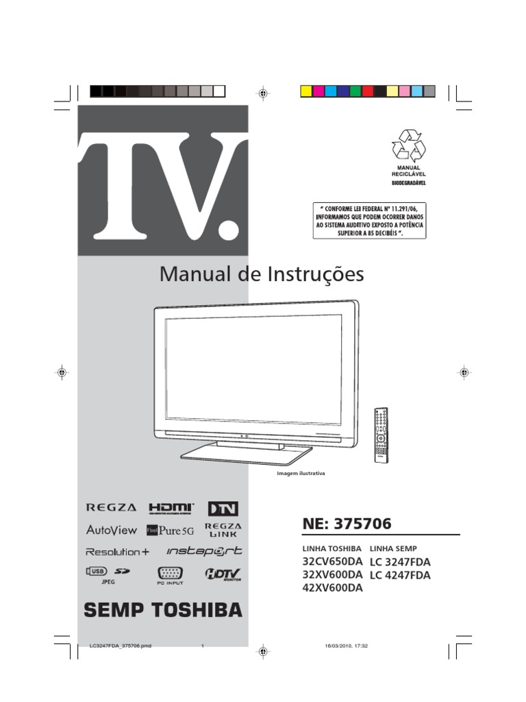 Manual Da Televisao | PDF | HDMI | Televisão digital