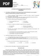 Análise de texto sobre espantalho e estados de espírito de Luísa